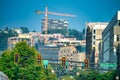 Seattle - August 8, 2017: Car traffic to the city outskirts