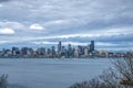 Seattle Below Storm Clouds Royalty Free Stock Photo