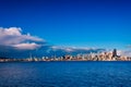 Seattle city downtown day skyline over Elliot bay Royalty Free Stock Photo