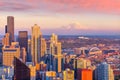 Seattle city downtown skyline cityscape in Washington State,  USA Royalty Free Stock Photo