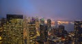 Seattle city skyline at dusk. Downtown Seattle cityscape Royalty Free Stock Photo