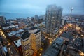 Seattle city skyline at dusk. Downtown Seattle cityscape Royalty Free Stock Photo