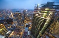 Seattle city skyline at dusk. Downtown Seattle cityscape Royalty Free Stock Photo