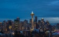 Seattle city skyline at dusk. Downtown Seattle cityscape Royalty Free Stock Photo