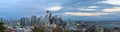 Seattle City Skyline at Dusk Panorama WA USA Royalty Free Stock Photo