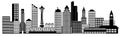 Seattle City Skyline Panorama Clip Art Royalty Free Stock Photo