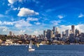 Seattle cityscape at Lake Union Royalty Free Stock Photo