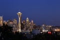 Seattle Cityscape with Mt. Rainier in the Background, Washington Royalty Free Stock Photo