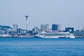 Seattle Cityscape and Transatlantic Royalty Free Stock Photo