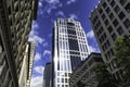 Seattle downtown buildings and sun reflection in a glass skyscraper Royalty Free Stock Photo