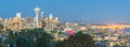 Seattle Downtown Cityscape with Mt. Rainnier from Kerry Park