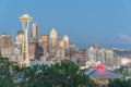 Seattle Downtown Cityscape with Mt. Rainnier from Kerry Park