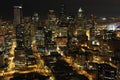 Seattle Downtown, Night View Royalty Free Stock Photo