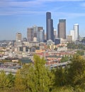 Seattle downtown panorama and modern buildings skyline Royalty Free Stock Photo