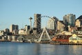 Seattle downtown, space needle, Great Wheel. Royalty Free Stock Photo