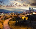 Seattle from Dr Jose Rizal Bridge Royalty Free Stock Photo