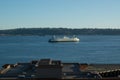 Seattle Ferry Returning to Port Royalty Free Stock Photo