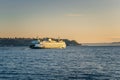 Seattle Ferry at Sunset Royalty Free Stock Photo