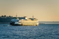 Seattle Ferry at Sunset Royalty Free Stock Photo