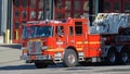 Seattle Fire Department red ladder truck at station