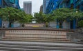 Seattle Fountain Early Morning Royalty Free Stock Photo