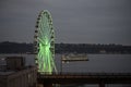 Seattle Great Wheel at dusk Royalty Free Stock Photo