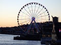 Seattle Great Wheel light with LED Lights Royalty Free Stock Photo