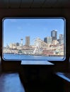 Arriving in Seattle by ferry. Bainbridge Royalty Free Stock Photo