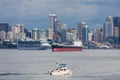 Seattle Harbor Ships Royalty Free Stock Photo