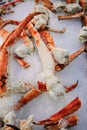 Seattle king crab legs on ice at a local fish market at Pike Place Market Royalty Free Stock Photo