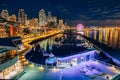 Seattle Marina by night