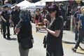 Eating fast food at  the 50th Annual University District Street Fair Royalty Free Stock Photo