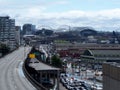 Tear down of State Route 99 and the Seattle seaboard leading towards Stadium Royalty Free Stock Photo