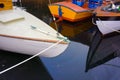 Wooden Boats Tied to Dock Royalty Free Stock Photo