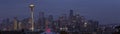 Seattle panorama at dusk. Royalty Free Stock Photo