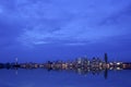 Seattle panoramic at night Royalty Free Stock Photo