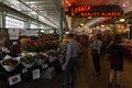 Seattle pike place public market flower stand Royalty Free Stock Photo