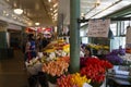 Seattle pike place public market flower stand Royalty Free Stock Photo