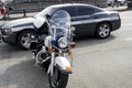 Seattle police car and motorcycle