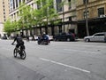 Seattle police riding on bikes