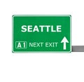 SEATTLE road sign isolated on white