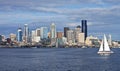 Seattle with sailboat Royalty Free Stock Photo