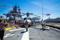 Seattle Seafair tourist on the USS Boxer