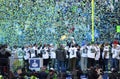 Seattle Seahawks Victory Celebration Royalty Free Stock Photo