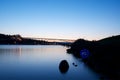 Seattle Sescape Landcsape With Aurora Bridge And Light Painting Royalty Free Stock Photo