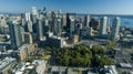 Seattle Skyline Aerial View Sunny Day Skyscrapers Royalty Free Stock Photo