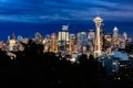 Seattle Skyline at Dusk Royalty Free Stock Photo