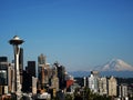 Seattle skyline Mount Mount Rainer spaceneedle