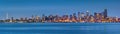 Seattle skyline panorama at dusk Royalty Free Stock Photo