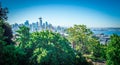 Seattle skyline panorama at sunset as seen from Kerry Park Royalty Free Stock Photo